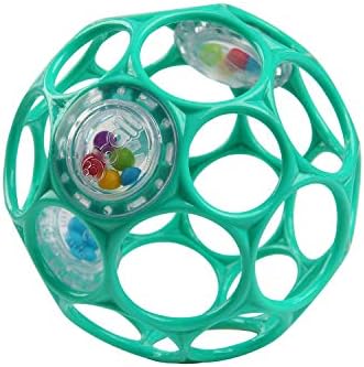 Oball Easy-Grasp Rattle BPA-Free Infant Toy in Teal